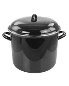 Gibson Home 12 Quart Enamel on Steel Stock Pot with Lid